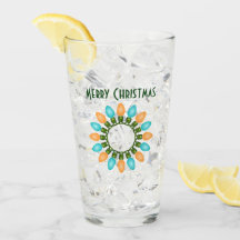 オレンジとブルーのクリスマスライトサークル