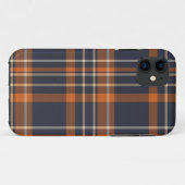 オレンジとブルーのチェック柄iPhoneケース Case-Mate iPhoneケース (裏面(横))
