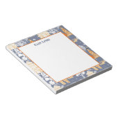 オレンジとブルーのチャイノジュリーパゴダ ノートパッド (アングル)