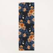 オレンジとブルーのバラに隠れている ヨガマット (正面)