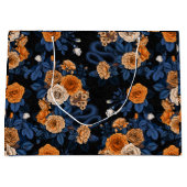 オレンジとブルーのバラに隠れている ラージペーパーバッグ (正面)