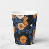 オレンジとブルーのバラに隠れている 紙コップ (裏面)