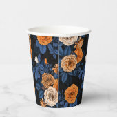 オレンジとブルーのバラに隠れている 紙コップ (右)