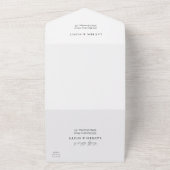 オレンジとブルーのフローラを1つの結婚式で招待 オールインワン招待状 (外側)