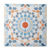 オレンジとブルーのモロッコスタイルタイル タイル (正面)