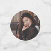 オレンジとブルーの卒業式カスタムおめでとう コンフェッティ (スモール正面)