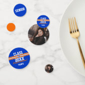 オレンジとブルーの卒業式カスタムおめでとう コンフェッティ (グループ)