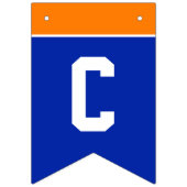 オレンジとブルーの卒業祝い バンティングフラッグ (第1の旗)