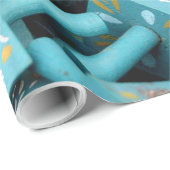 オレンジとブルーの夢 ラッピングペーパー (ロールコーナー)