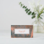 オレンジとブルーの転がインクトレンディーモダン 名刺 (スタンド正面)