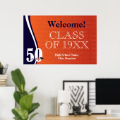 オレンジとブルーの50年間クラス懇親会 ポスター (ホームオフィス)