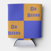 オレンジとブルーの「ダビール」ベバレッジクーラーホルダー 缶クーラー (正面)