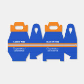 オレンジとブルーカスタムの卒業特典ボックス フェイバーボックス (折り畳みなし)