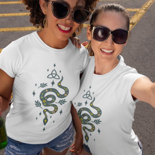 オレンジとブルーグレーのハロウィーンヘビデザイン トライブレンドＴシャツ