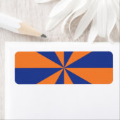 オレンジとブルースターバスト ラベル (インサイチュ)