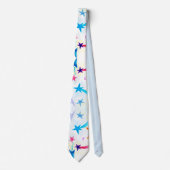 オレンジとブルーストライプのネクタイ ネクタイ (正面)