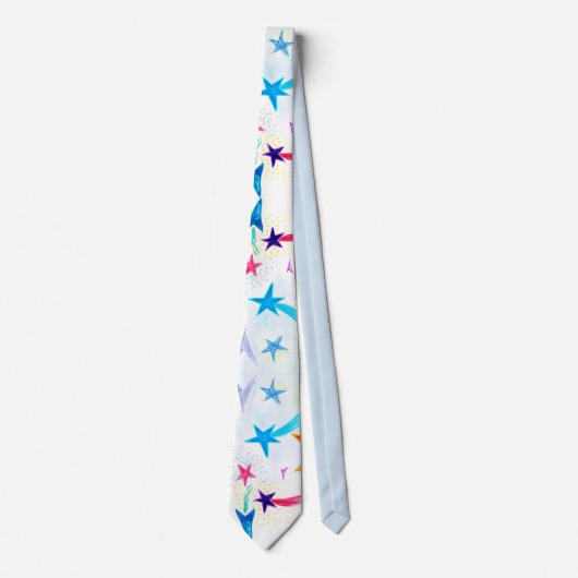 オレンジとブルーストライプのネクタイ ネクタイ (正面)