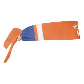 オレンジとブルースポーツジャージのストライプ タイヘッドバンド (回転270)