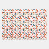 オレンジとブルーバスケットボール ラッピングペーパーシート (正面3)