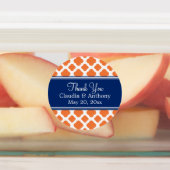 オレンジとブルー王室のクローバーありがとう ラベル (貼付)