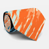 オレンジとブルー ネクタイ (ロール)