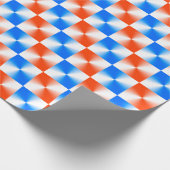 オレンジとブルー ラッピングペーパー (角)