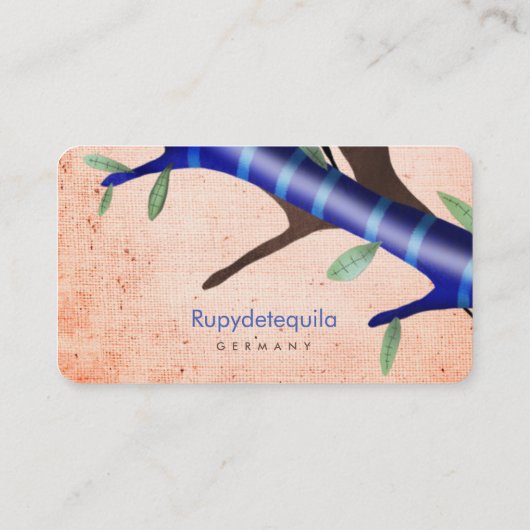 オレンジとブルー 名刺 (裏面)