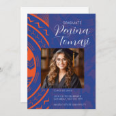 オレンジとブルー 招待状 (正面/裏面)