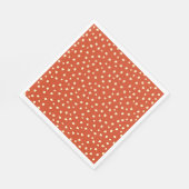 オレンジとベージュドット紙 スタンダードランチョンナプキン (角)