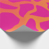 オレンジとホットピンクのグラデーションラッピング紙 ラッピングペーパー (角)