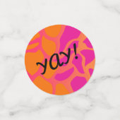 オレンジとホットピンクのグラデーション カラーバリエーション コンフェッティ (スモール正面)