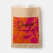 オレンジとホットピンクのグラデーション 感謝を込めて フェイバーバッグ (正面)