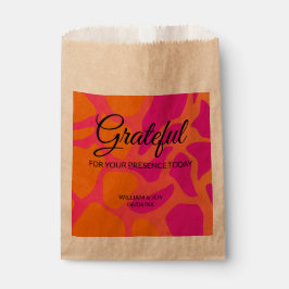 オレンジとホットピンクのグラデーション 感謝を込めて フェイバーバッグ
