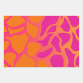 オレンジとホットピンクのフォトグラディエートラッピング紙 ラッピングペーパーシート (正面3)