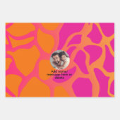 オレンジとホットピンクのフォトグラディエートラッピング紙 ラッピングペーパーシート (正面)