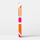 オレンジとホットピンクのユニオンジャック Case-Mate iPhoneケース (裏面 / 左)