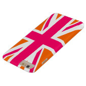 オレンジとホットピンクのユニオンジャック Case-Mate iPhoneケース (底面)