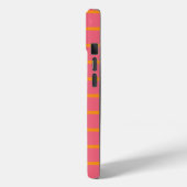 オレンジとホットピンクの縞模様のiPhoneケース Case-Mate iPhoneケース (裏面 / 左)