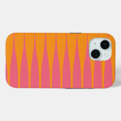 オレンジとホットピンクの縞模様のiPhoneケース Case-Mate iPhoneケース (裏面 (横))