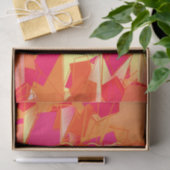 オレンジとホットピンク、Kadinskyインスパイア抽象芸術 薄葉紙 (ギフト)