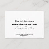 オレンジとホワイトのコイアーティストの名刺 名刺 (正面)