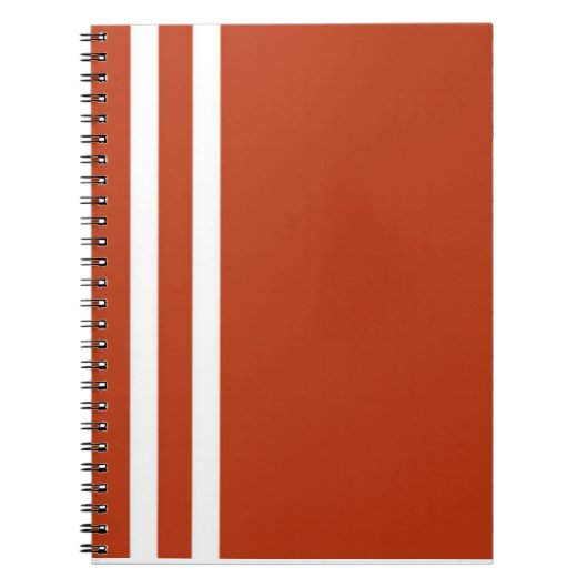 オレンジとホワイトのストライプノートブック ノートブック (正面)