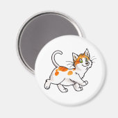 オレンジとホワイトの子猫 マグネット (正面/裏面)