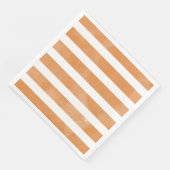 オレンジとホワイトウォーターのカラーストライプのパーティーナプキン (コーナー)