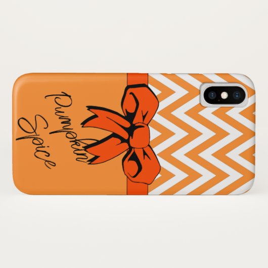 オレンジとホワイトカボチャのスパイスフェイクボウパーソナライズされた Case-Mate iPhoneケース (裏面(横))
