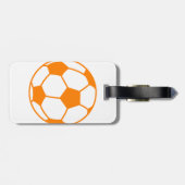 オレンジとホワイトサッカー ラゲッジタグ (裏面横)
