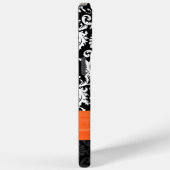 オレンジとホワイトダマスク印刷ラインフェイクストーン Case-Mate iPhoneケース (裏面 / 右)