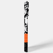 オレンジとホワイトダマスク印刷ラインフェイクストーン Case-Mate iPhoneケース (裏面 / 右)