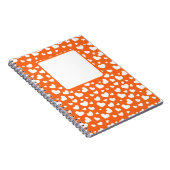 オレンジとホワイトバレンタインラブハート ノートブック (右側)