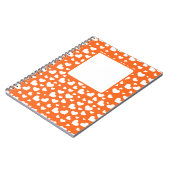 オレンジとホワイトバレンタインラブハート ノートブック (左側)